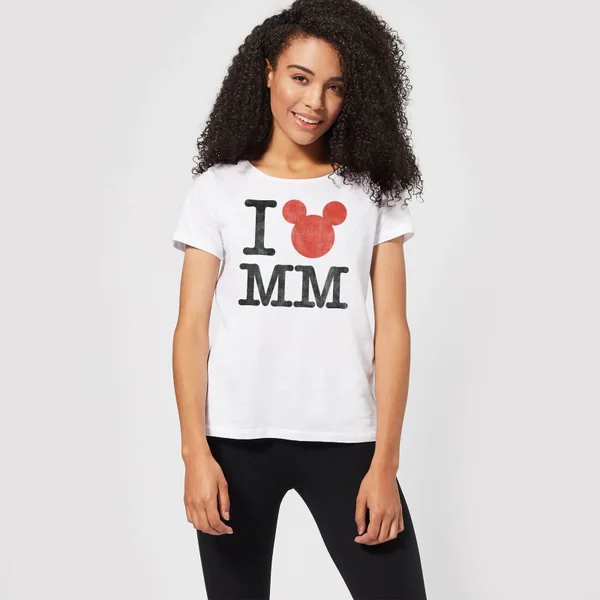 T-Shirt Femme I Heart MM Mickey Mouse (Disney) - Blanc 5 T-Shirt Femme I Heart MM Mickey Mouse (Disney) - Blanc – Image 3