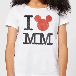 T-Shirt Femme I Heart MM Mickey Mouse (Disney) - Blanc