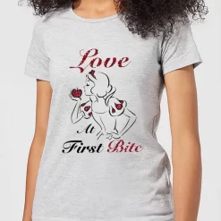 T-Shirt Femme Love At First Bite - Blanche - Neige (Princesse Disney) - Gris
