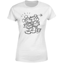 T-Shirt Femme Croquis Bisou Mickey & Minnie Mouse (Disney) - Blanc 9 T-Shirt Femme Croquis Bisou Mickey & Minnie Mouse (Disney) - Blanc -Disney 11666990 7675031197083167