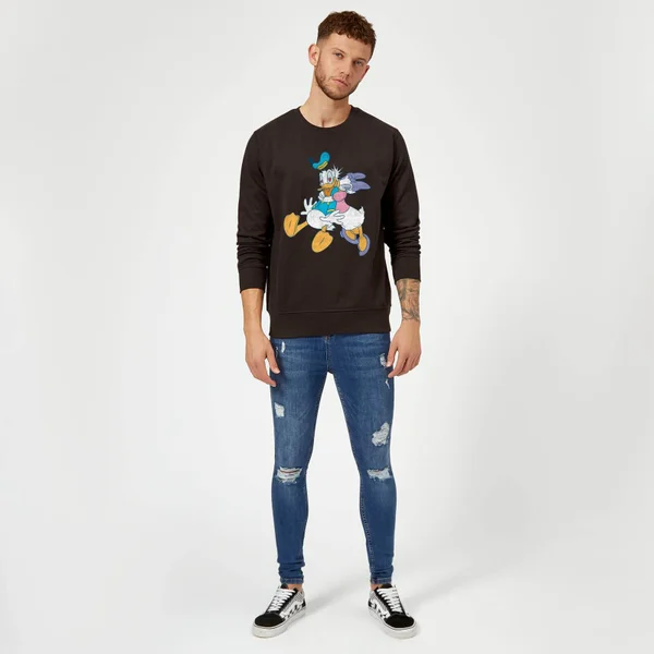 Sweat Homme Donald Et Daisy Duck Câlin (Disney) - Noir 5 Sweat Homme Donald Et Daisy Duck Câlin (Disney) - Noir – Image 3