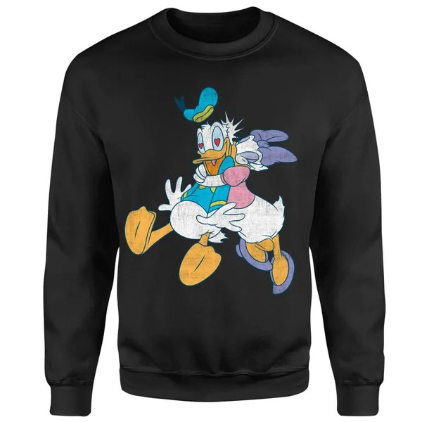 Sweat Homme Donald Et Daisy Duck Câlin (Disney) - Noir 6 Sweat Homme Donald Et Daisy Duck Câlin (Disney) - Noir – Image 4