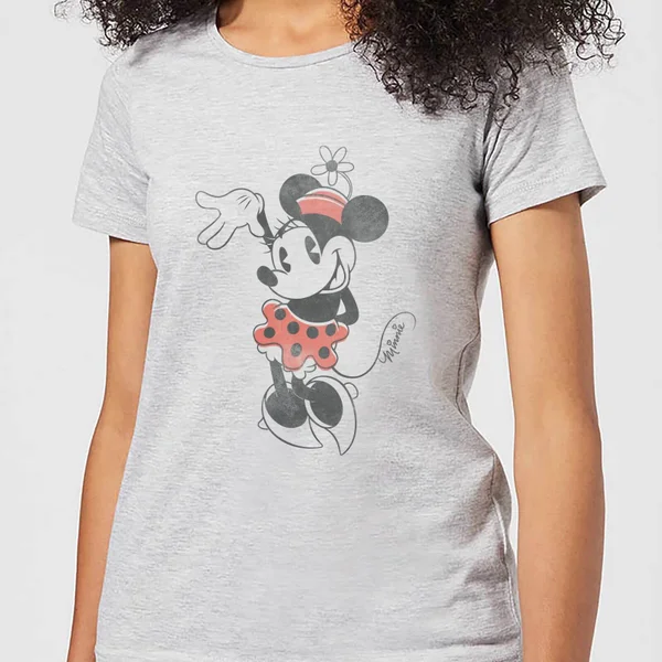 T-Shirt Femme Minnie Mouse Fait Coucou (Disney) - Gris 3 T-Shirt Femme Minnie Mouse Fait Coucou (Disney) - Gris