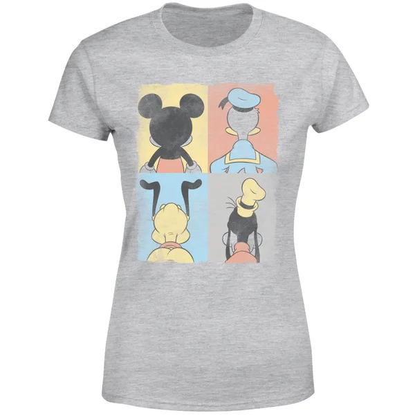T-Shirt Femme Mickey Mouse Donald Duck Pluto Dingo (Disney) - Gris 7 T-Shirt Femme Mickey Mouse Donald Duck Pluto Dingo (Disney) - Gris – Image 5