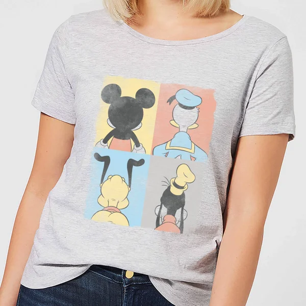 T-Shirt Femme Mickey Mouse Donald Duck Pluto Dingo (Disney) - Gris 3 T-Shirt Femme Mickey Mouse Donald Duck Pluto Dingo (Disney) - Gris