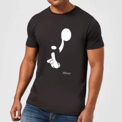 T-Shirt Homme Mickey Mouse Chut ! (Disney) - Noir