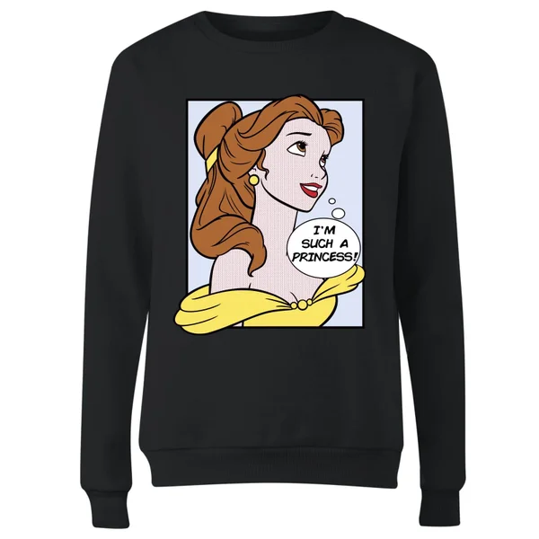 Sweat Femme Princesse Belle Pop Art - La Belle Et La Bête (Disney) - Noir 6 Sweat Femme Princesse Belle Pop Art - La Belle Et La Bête (Disney) - Noir – Image 4