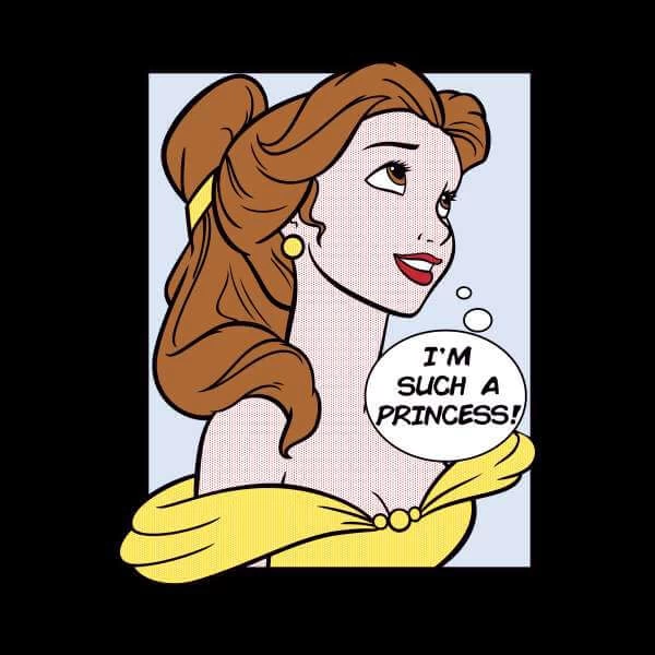 Sweat Femme Princesse Belle Pop Art - La Belle Et La Bête (Disney) - Noir 4 Sweat Femme Princesse Belle Pop Art - La Belle Et La Bête (Disney) - Noir – Image 2