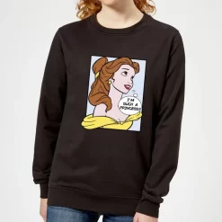Sweat Femme Princesse Belle Pop Art - La Belle Et La Bête (Disney) - Noir