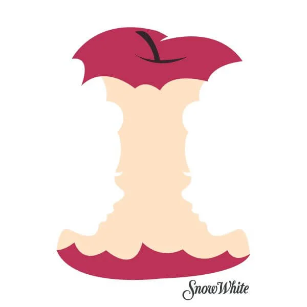 T-Shirt Femme Pomme Croquée Blanche-Neige Disney - Blanc 4 T-Shirt Femme Pomme Croquée Blanche-Neige Disney - Blanc – Image 2