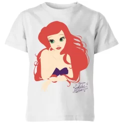 T-Shirt Enfant Disney Silhouette Princesse Ariel La Petite Sirène - Blanc