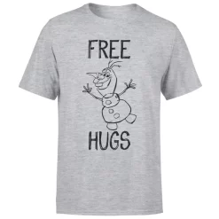 Disney T-Shirt Homme La Reine Des Neiges - Olaf Free Hugs - Gris -Disney 11795757 8544619603887479