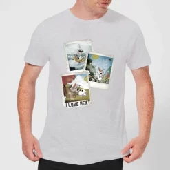 Disney T-Shirt Homme La Reine Des Neiges - Polaroid Olaf - Gris