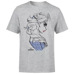 Disney T-Shirt Homme La Reine Des Neiges - Croquis Elsa Bleu - Gris 11 Disney T-Shirt Homme La Reine Des Neiges - Croquis Elsa Bleu - Gris -Disney 11795769 1924619604628527