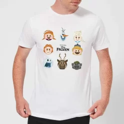 Disney T-Shirt Homme La Reine Des Neiges - Emoji - Blanc