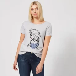 Disney T-Shirt Femme La Reine Des Neiges - Croquis Elsa - Gris 9 Disney T-Shirt Femme La Reine Des Neiges - Croquis Elsa - Gris -Disney 11795889 2124624537583331