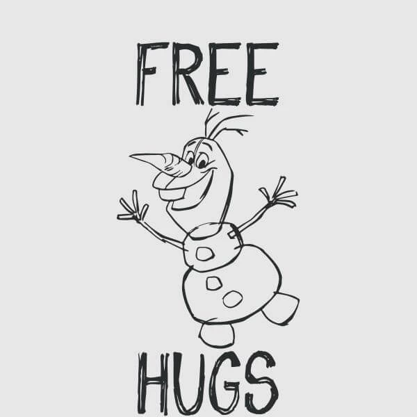 Disney T-Shirt Femme La Reine Des Neiges - Olaf Free Hugs - Gris 4 Disney T-Shirt Femme La Reine Des Neiges - Olaf Free Hugs - Gris â Image 2