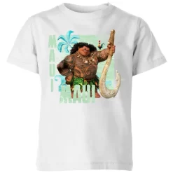 T-Shirt Enfant Maui Vaiana, La Légende Du Bout Du Monde Disney - Blanc