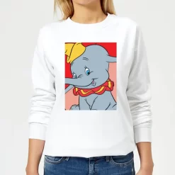 Sweat Femme Portrait Dumbo Disney - Blanc