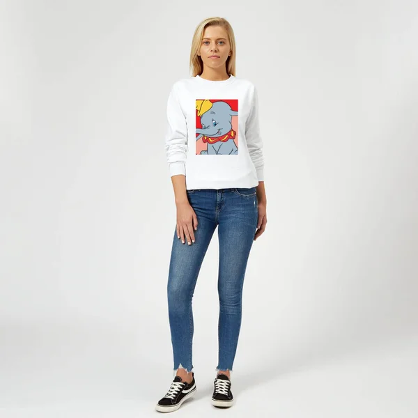 Sweat Femme Portrait Dumbo Disney - Blanc 5 Sweat Femme Portrait Dumbo Disney - Blanc – Image 3