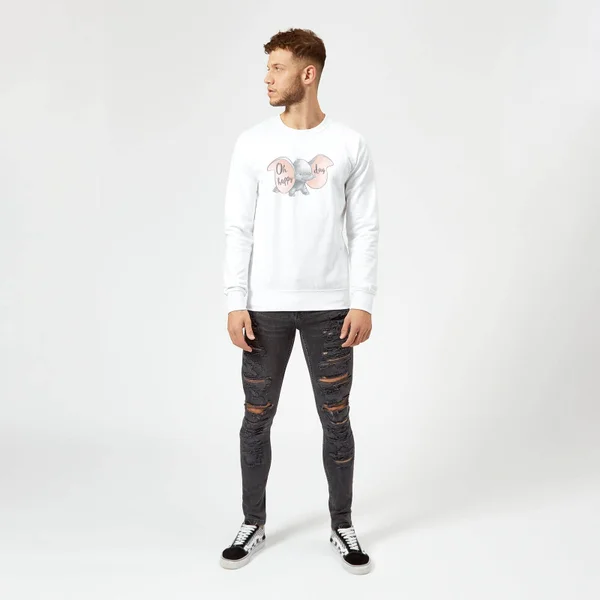 Sweat Homme Happy Day Dumbo Disney - Blanc 5 Sweat Homme Happy Day Dumbo Disney - Blanc – Image 3