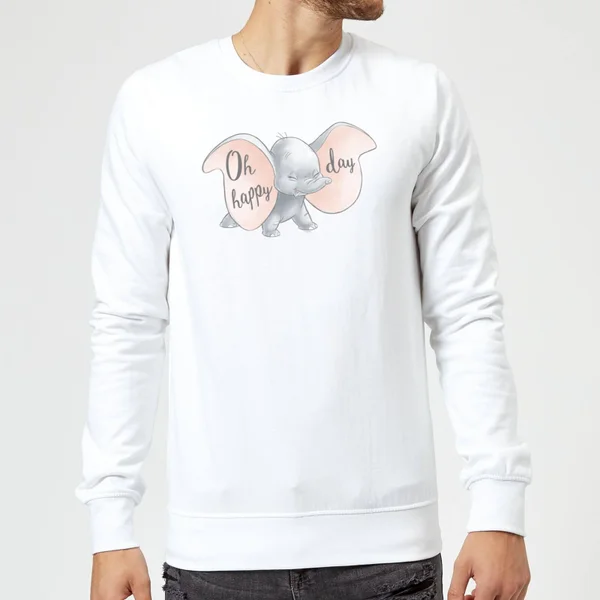 Sweat Homme Happy Day Dumbo Disney - Blanc 3 Sweat Homme Happy Day Dumbo Disney - Blanc