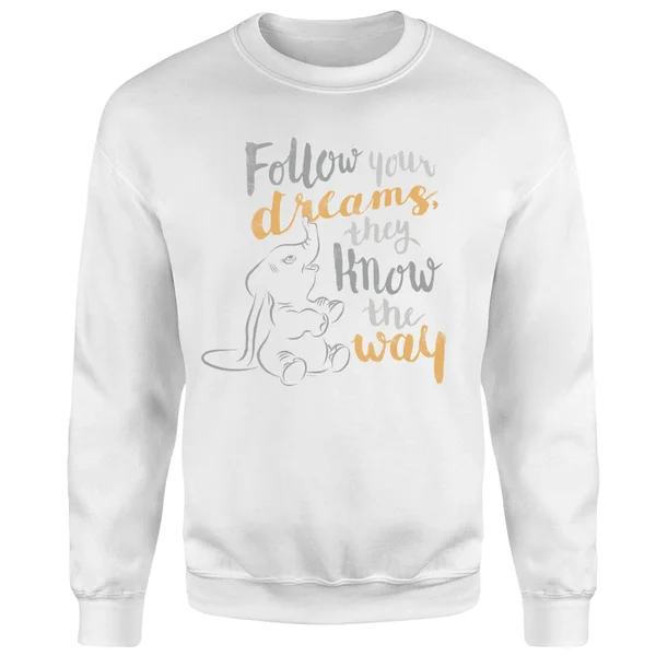 Sweat Homme Follow Your Dreams Dumbo Disney - Blanc 6 Sweat Homme Follow Your Dreams Dumbo Disney - Blanc â Image 4