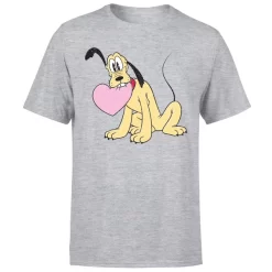Disney Pluto Love Heart Men's T-Shirt - Grey 11 Disney Pluto Love Heart Men's T-Shirt - Grey -Disney 12038776 1234648640721297