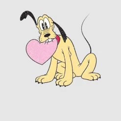 Disney Pluto Love Heart Men's T-Shirt - Grey 8 Disney Pluto Love Heart Men's T-Shirt - Grey -Disney 12038776 5824648640555055