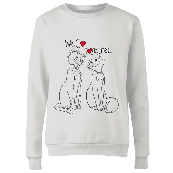 Disney Aristocats We Go Together Women's Sweatshirt - White 6 Disney Aristocats We Go Together Women's Sweatshirt - White – Image 4