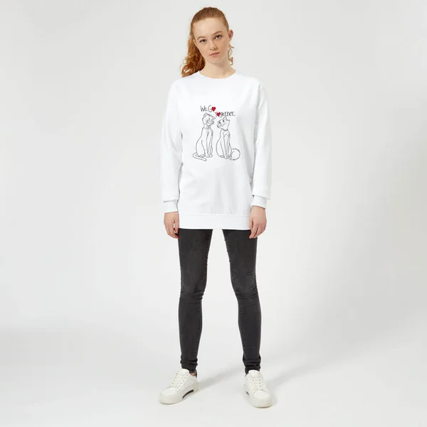 Disney Aristocats We Go Together Women's Sweatshirt - White 5 Disney Aristocats We Go Together Women's Sweatshirt - White – Image 3