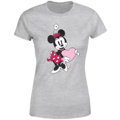 Disney Minnie Mouse Love Heart Women's T-Shirt - Grey 11 Disney Minnie Mouse Love Heart Women's T-Shirt - Grey -Disney 12039017 1824648646250957