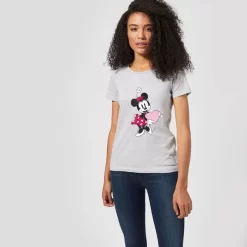 Disney Minnie Mouse Love Heart Women's T-Shirt - Grey 9 Disney Minnie Mouse Love Heart Women's T-Shirt - Grey -Disney 12039017 2874648646163519