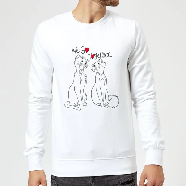 Disney Aristocats We Go Together Sweatshirt - White 3 Disney Aristocats We Go Together Sweatshirt - White