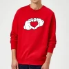 Disney Mickey Heart Hands Sweatshirt - Red 2 Disney Mickey Heart Hands Sweatshirt - Red -Disney 12039131 1664648653062244