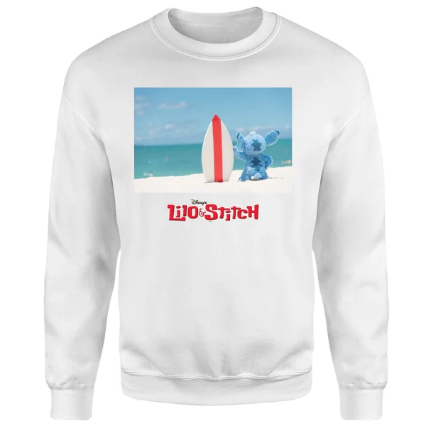 Disney Lilo And Stitch Surf Beach Sweatshirt - White 6 Disney Lilo And Stitch Surf Beach Sweatshirt - White – Image 4