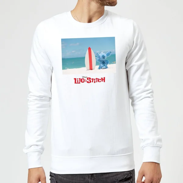 Disney Lilo And Stitch Surf Beach Sweatshirt - White 3 Disney Lilo And Stitch Surf Beach Sweatshirt - White