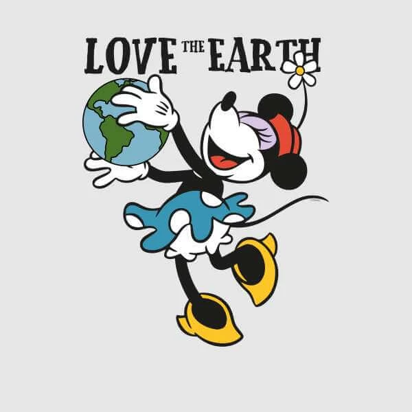 Disney Minnie Mouse Love The Earth Men's T-Shirt - Grey 4 Disney Minnie Mouse Love The Earth Men's T-Shirt - Grey – Image 2