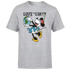 Disney Minnie Mouse Love The Earth Men's T-Shirt - Grey 11 Disney Minnie Mouse Love The Earth Men's T-Shirt - Grey -Disney 12057654 8394658979376818