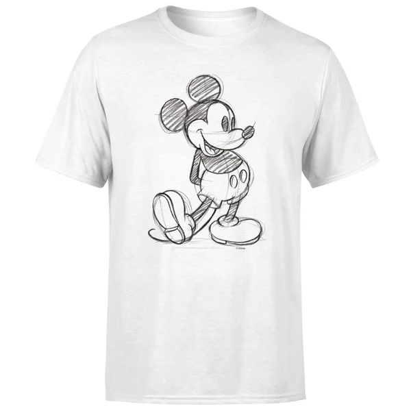 Disney Mickey Mouse Sketch Men's T-Shirt - White 7 Disney Mickey Mouse Sketch Men's T-Shirt - White – Image 5