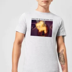 Disney Tinkerbell Follow Me To Neverland Men's T-Shirt - Grey