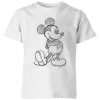 Disney Mickey Mouse Sketch Kids' T-Shirt - White -Disney 12059802 1714659015667773