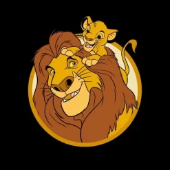 Disney Mufasa & Simba Women's T-Shirt - Black -Disney 12222468 4524689856069260