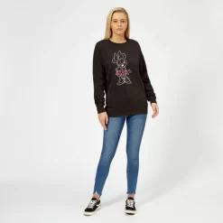 Disney Mini Mouse Line Art Women's Sweatshirt - Black 8 Disney Mini Mouse Line Art Women's Sweatshirt - Black -Disney 12222862 1924689841431612