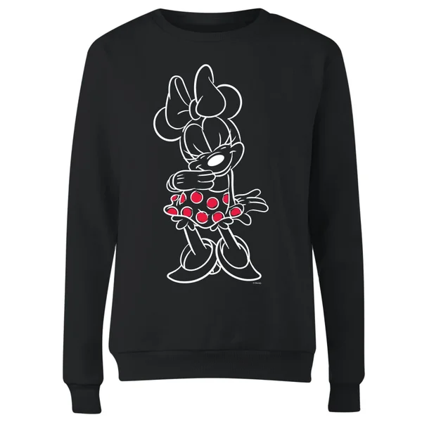 Disney Mini Mouse Line Art Women's Sweatshirt - Black 6 Disney Mini Mouse Line Art Women's Sweatshirt - Black – Image 4