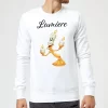 Disney Beauty And The Beast Lumiere Sweatshirt - White -Disney 12222993 1264689845427306