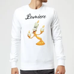 Disney Beauty And The Beast Lumiere Sweatshirt - White