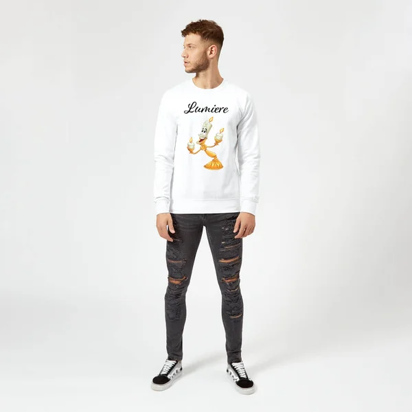 Disney Beauty And The Beast Lumiere Sweatshirt - White 5 Disney Beauty And The Beast Lumiere Sweatshirt - White – Image 3