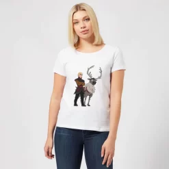 Disney Frozen 2 Sven And Kristoff Women's T-Shirt - White 9 Disney Frozen 2 Sven And Kristoff Women's T-Shirt - White -Disney 12320347 1064713190440936