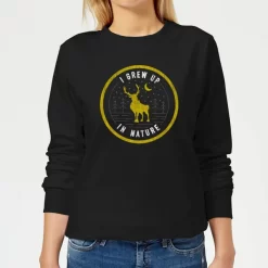 Disney Frozen 2 I Grew Up In Nature Women's Sweatshirt - Black